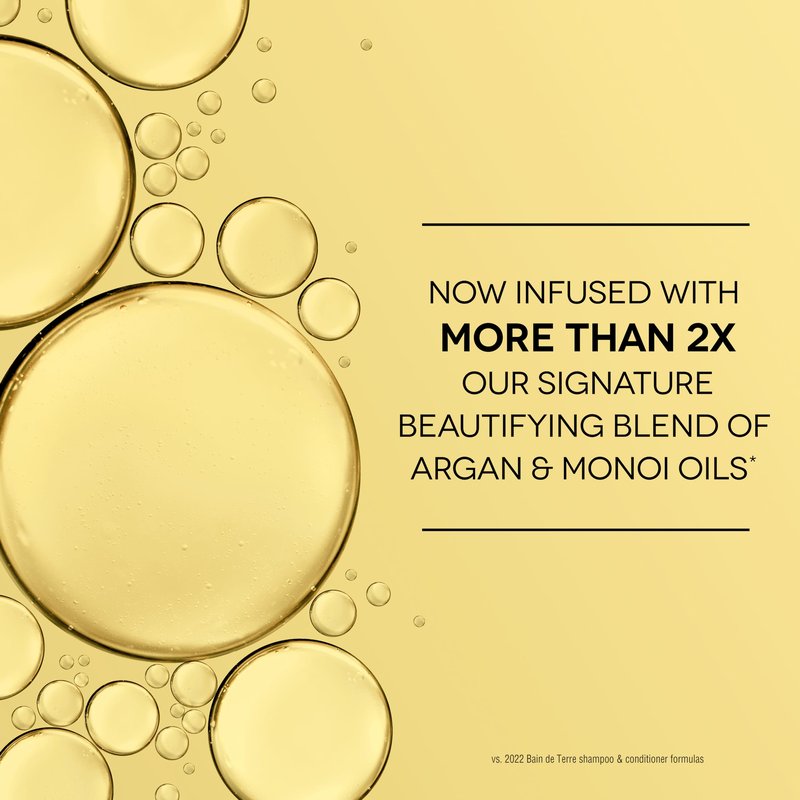 Bain de Terre Sweet Almond Oil Long & Healthy Conditioner, Strength & Protection for Weak, Damaged Hair, with Argan & Monoi Oils, Paraben-Free, Color-Safe, Vegan, 33.8 Fl Oz