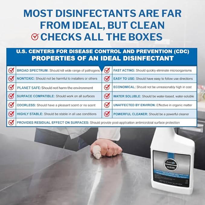 PermaSafe CLEAN 1-Step Disinfectant, Deodorizer & All-Purpose Cleaner; Soft, Hard & Food Surface Sanitizer; Kills 99.9% of Bacteria, Viruses, Molds - Child, Pet, Planet & All Surface Safe (1 gal)