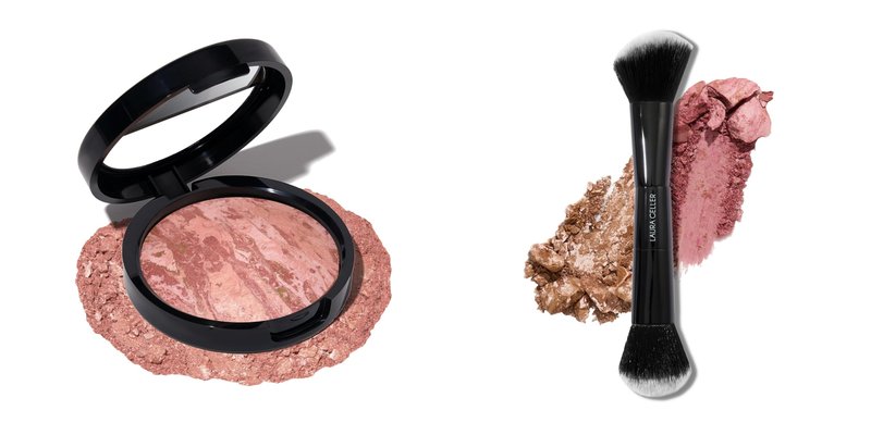 LAURA GELLER NEW YORK Baked Blush-n-Bronze, Rose Bronze and Dual-Ended Blush and Bronzer Brush