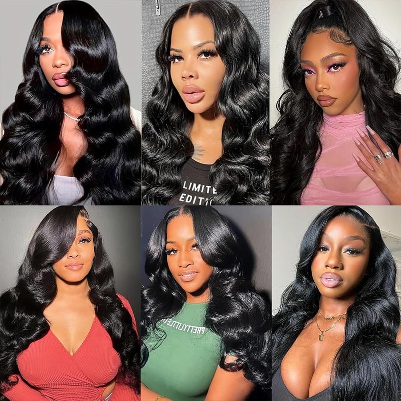 Body Wave Human Hair Bundles 24 Inch Body Single Bundle #1B Natural Black Human Hair Unprocessed Native Virgin Hair 100g Total Double Weft Crochet Human Hair Extensions for Women