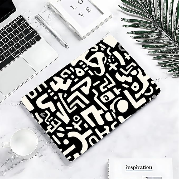 COTAIL Compatible with MacBook Air 13.3 13.6 Inch Case 2022 2021 2020 2019 Plastic Hard Shell Case Cover,13.3 Pro(A1706/A1708/A1989/A2159/A2289/A2338), Black and White Letters