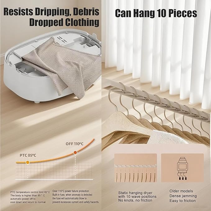 Vertical Steam Iron 1000W, Wireless Collapsible Steamer with Quick-Dry Rack, One-Key Care for Clothes & Fabric, Efficient Steam Solution for Home Use