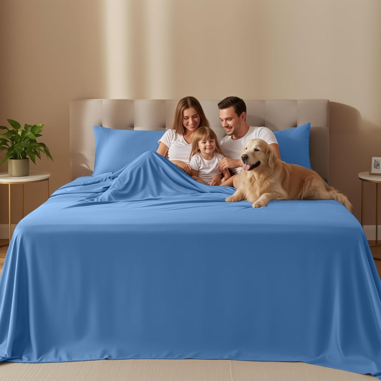 Utopia Bedding Full Size Sheet Set - Soft & Breathable Microfiber, 4-Piece in Dutch Blue