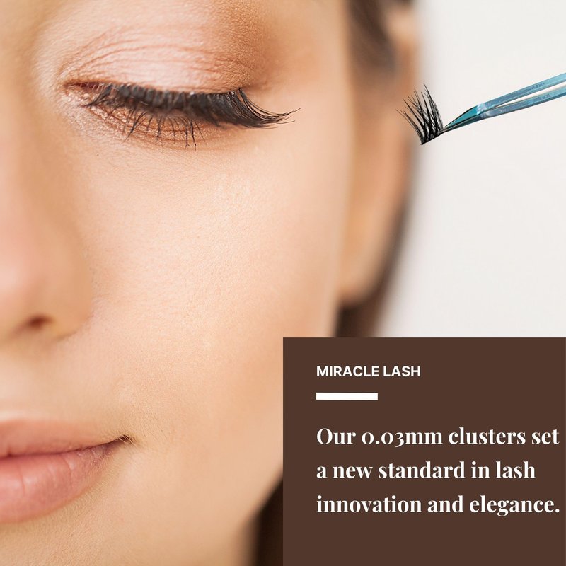 PARK SUNG HEE MIRACLE LASH DIY False Eyelashes, Lash Clusters, Lengthening Wisps 9mm-16mm Contact Lens Friendly, Easy to Apply, Reusable Strip Lashes (E1-220, 16mm), Black