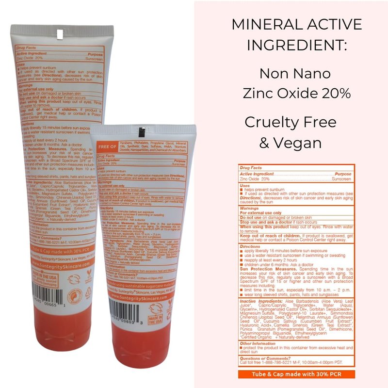 Suntegrity UNSCENTED Mineral Sunscreen For Body - 5 oz.