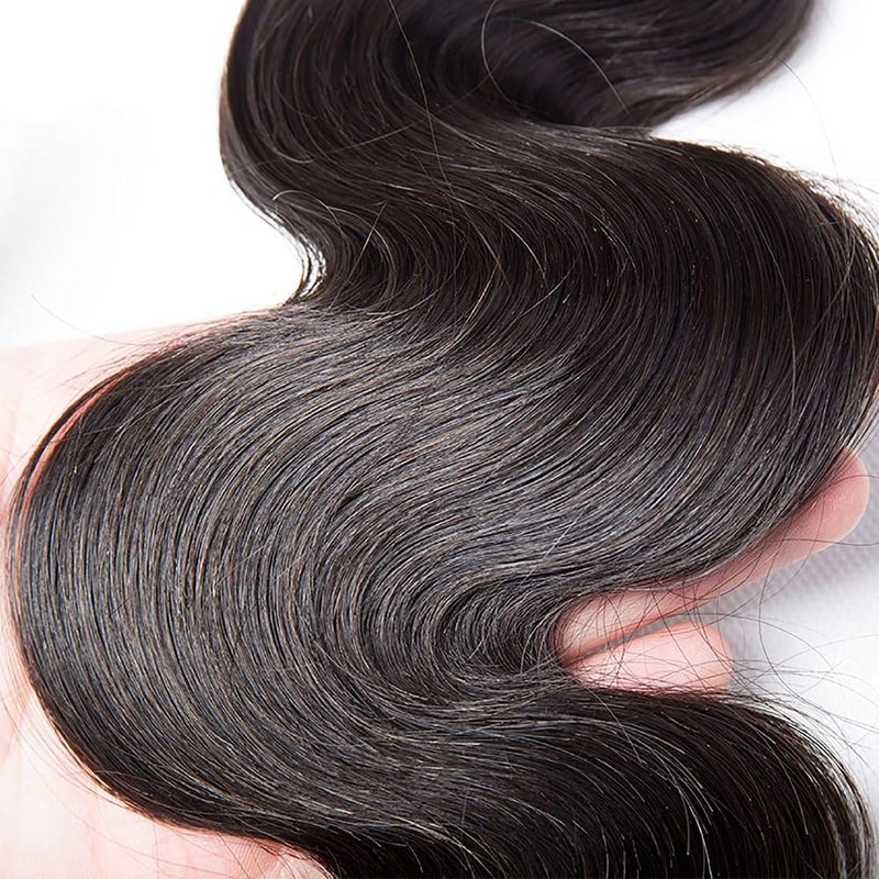 30 inch Body Wave Bundles Human Hair #1B Body Wave Bundle Unprocessed Human Hair 1 Bundle Natural Black Color 300g
