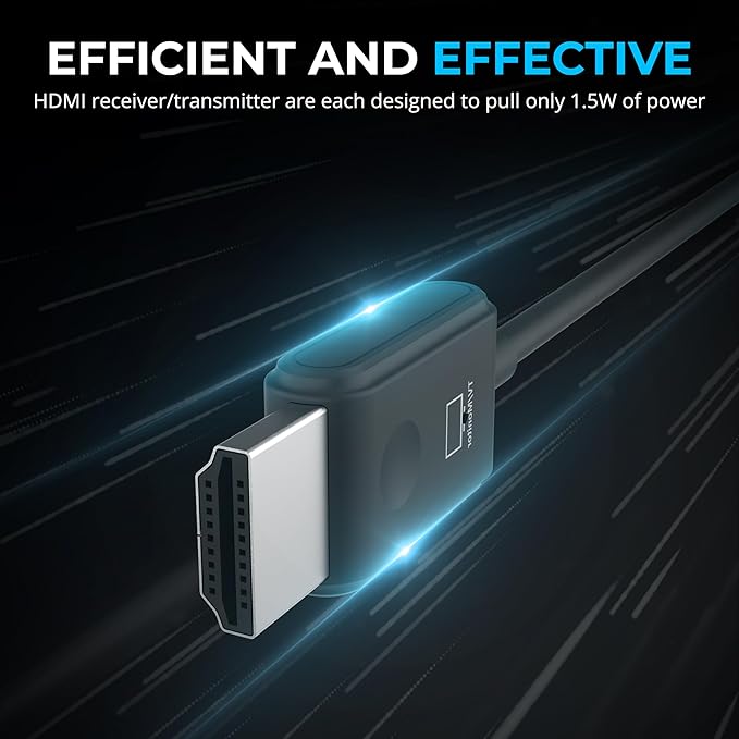 SABRENT Wireless HDMI Transmitter and Receiver 100FT/30M, 1080p@60Hz Plug and Play, No Wi-Fi Required, Stream from PC or Laptop to TV or Projector (DA-H1R1)