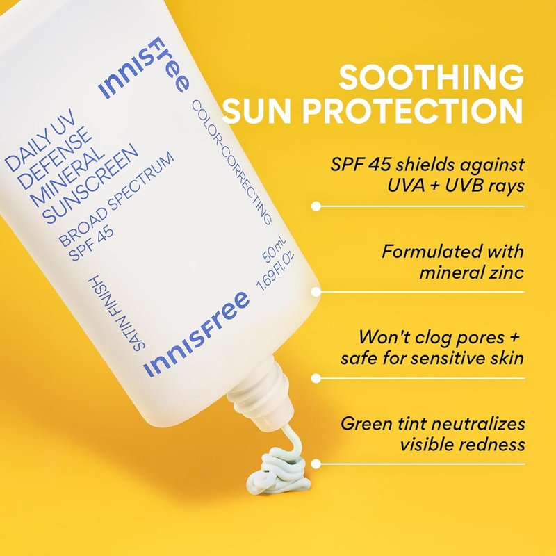 Innisfree Daily Mineral UV Defense SPF 45 - Gentle, Hydrating & Lightweight Sunscreen