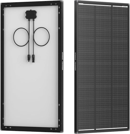 RENOGY REGO 120W Solar Panel ShadowFlux Anti-Shading N-Type 16BB 12 Volt, 25% High-Efficiency, PV Module Power Charger for RV Marine Rooftop Farm Battery and Other Off-Grid Applications