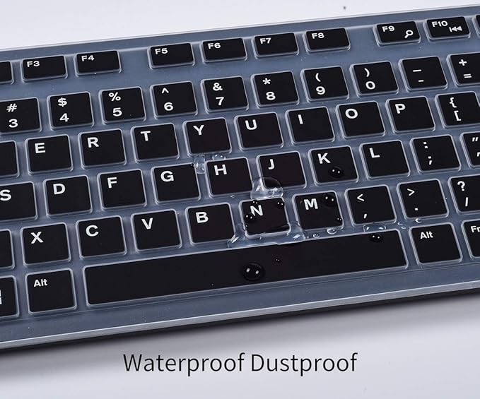 Keyboard Cover for DELL KB216 KB216b KB216t KB216d KB216p Wired & KM636 & Dell Optiplex 5250 3050 3240 5460 7450 705, Dell Inspiron 24" 27" 7700/7790/3475/3670/3477 All-in one Desktop Keyboard -Black