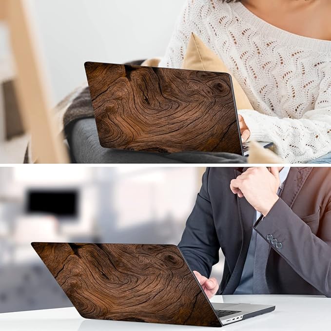 DONGKE Compatible with MacBook Pro 16 Inch Case (2026-2021 Release, M5 M4 M3 M2 M1 Pro/Max Chip), Plastic Hard Shell Cover with Keyboard Cover & Screen Protector for MacBook Pro 16", Wood Grain