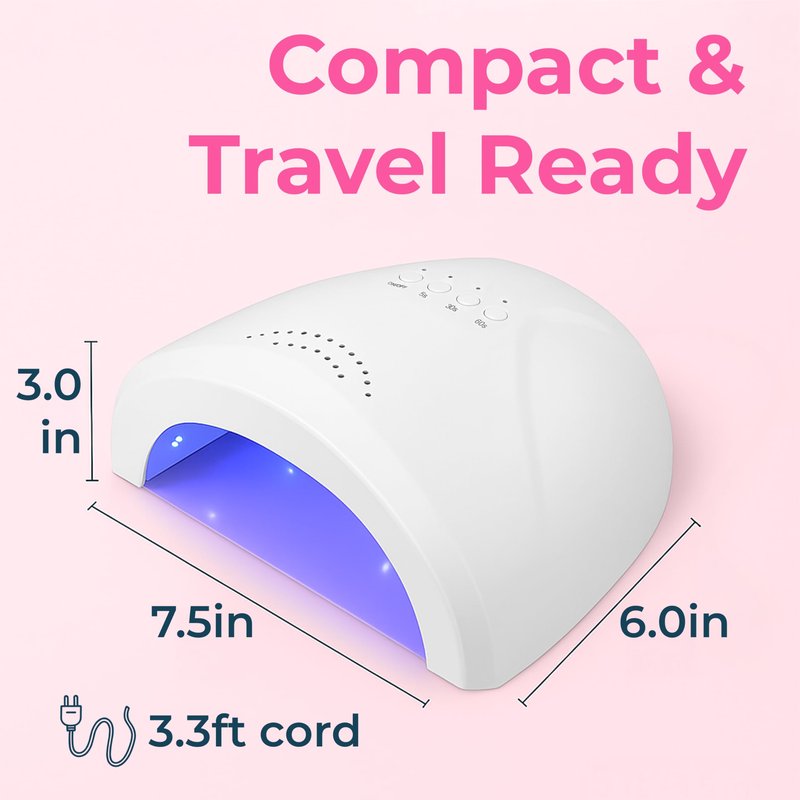VISOFO UV Nail Lamp Led Light Gel Polish Dryer Desk Sun Fast Curing Beauty Tech Professional Cure Art Tools Accessories Salon Home 48W