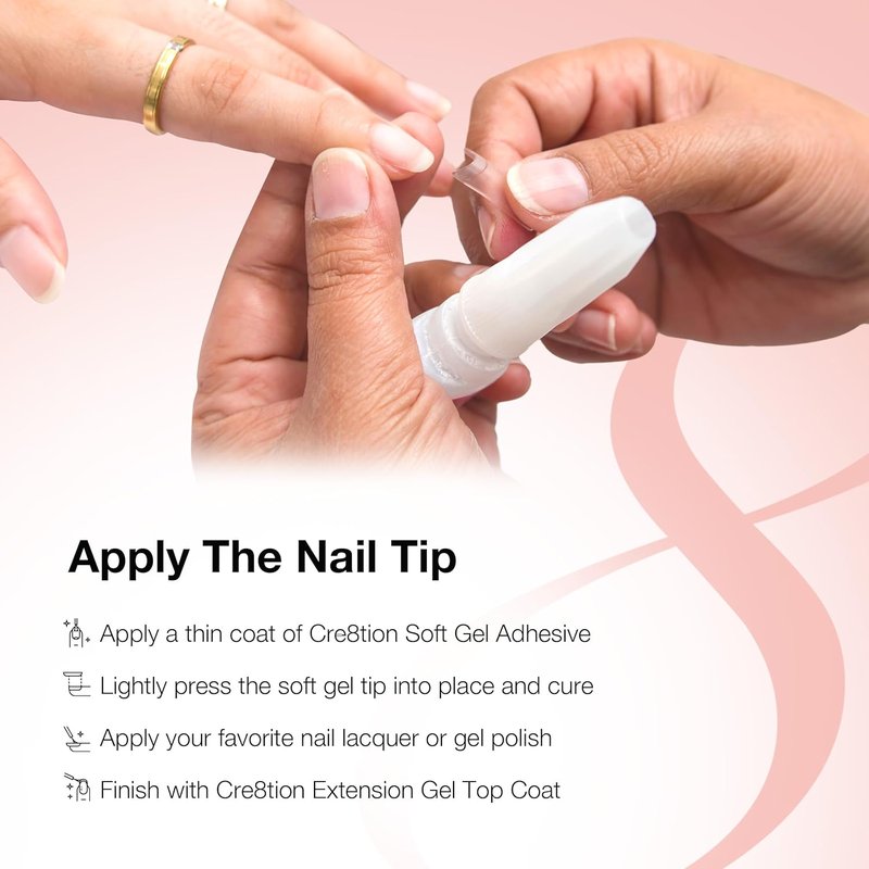 Soft Gel Nail Tips - Short Round Shape | 602 Tips in 14 Sizes (00-9) for Professional Nail Extensions