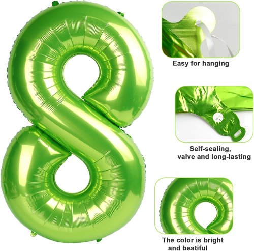 40 Inch Light Green Number Balloons by [Brand Name] - Perfect for 2nd, 12th, 21st Birthday Celebrations & Baby Showers