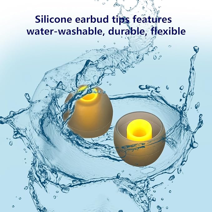 MMYQXI Earbud Replacement Tips Silicone Earbud Tips Earbud Covers Fit for in-Ear Headphones (Inner Hole 3.8mm -5.1mm) Earbud Rubber Tips Eartips 9 Pairs S/M/L