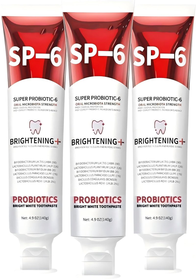 Qushen SP-6 Probiotic Toothpaste,SP6 Toothpaste for Whitening Teeth & Fresh Breath, 6 Probiotics Formula, Fluoride-Free, Enamel Safe, Natural Mint Flavor