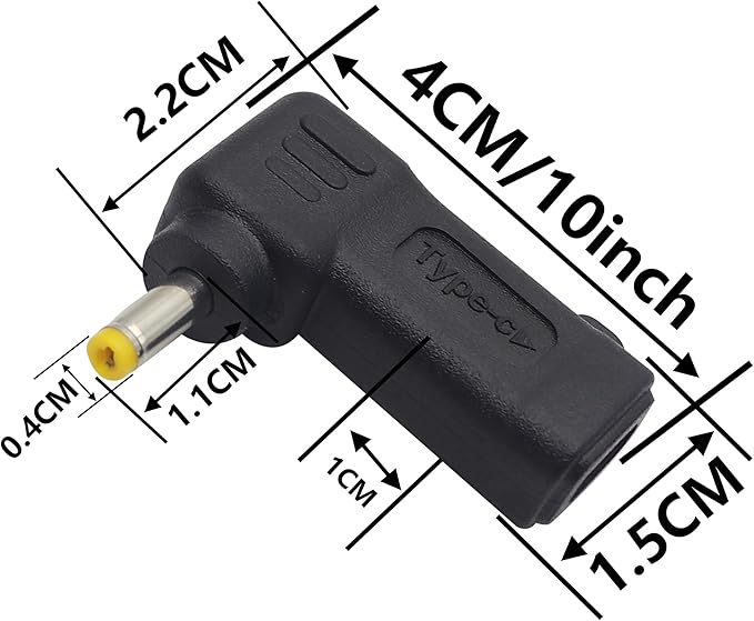 HCFeng 90W PD USB C to DC4017 Power Converter Type to DC 4017 Laptop Charging Adapter 19V 4A Type C Female to DC 4.0 x 1.7mm Male Power Adapter for Studio and Travel [PD-4017]