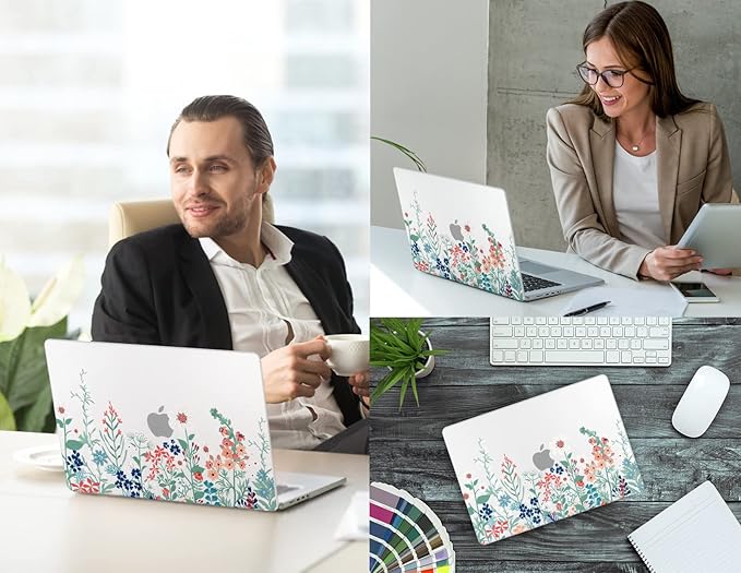 CISSOOK Matte Frosted Wildflower Hard Shell Case for MacBook Pro 14 Inch 2026-2021 Release M5 A3434 M4 A3112 A3185 A3401 M3 A2992 A2918 A2779 M2 A2442 M1, Plastic Cover for MacBook Pro 14