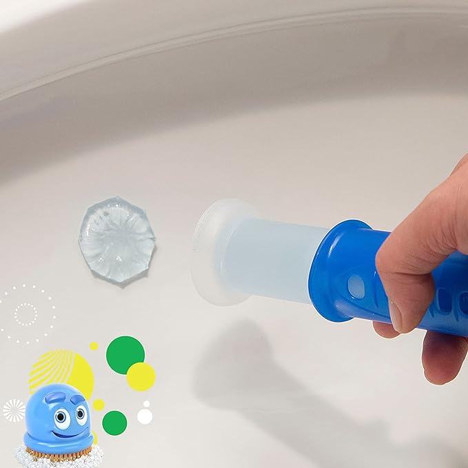 Scrubbing Bubbles Fresh Gel Toilet Cleaning Stamp, Rainshower, Dispenser with 4 Refills - Pack of 2
