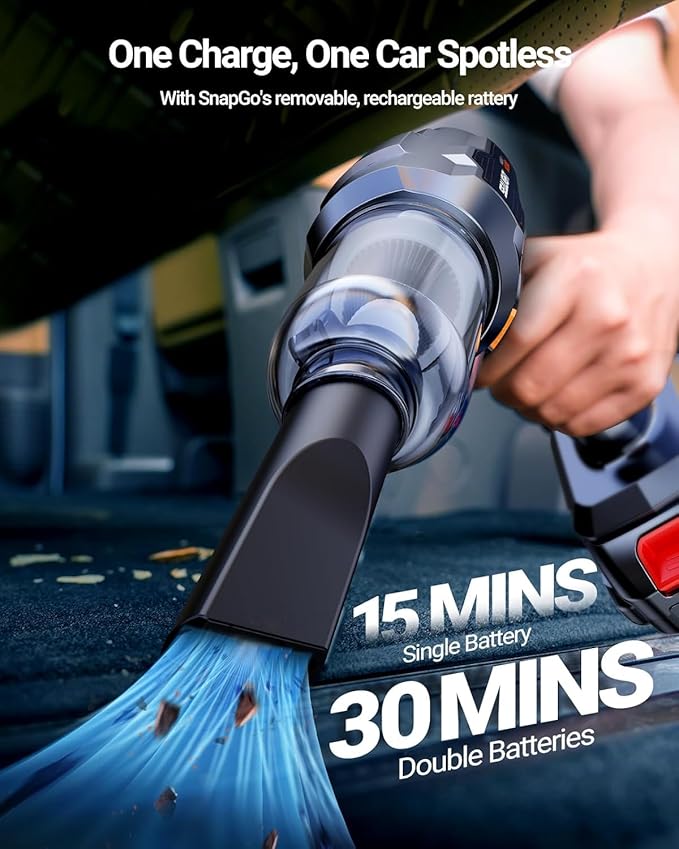 SEALIGHT Car Vacuum Portable Cordless, High Power Suction