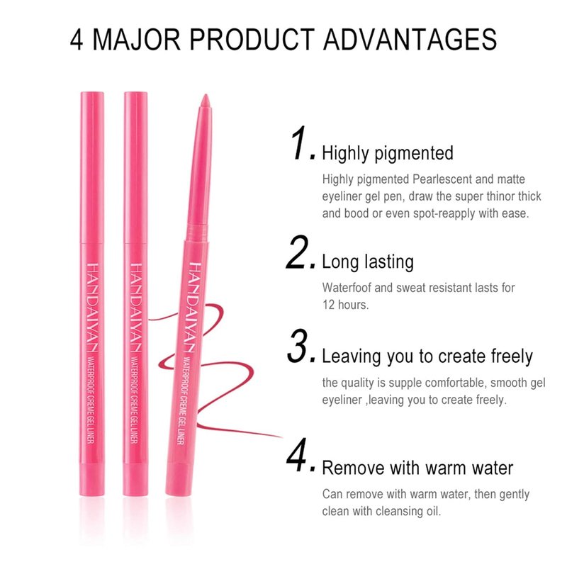 20 PCS Waterproof Colored Eyeliner Pencil Set - Long-Lasting Matte Shades | Multi-Functional Makeup Gift for Women