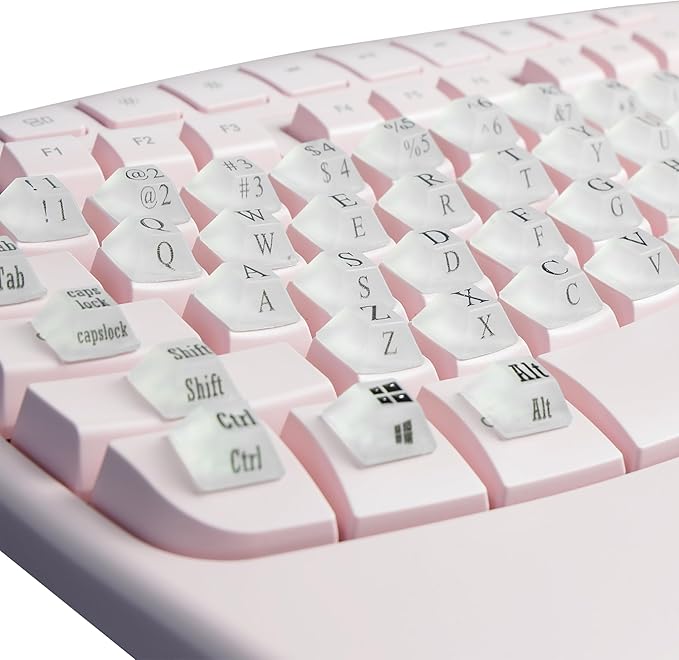 Ivaso 80 Pcs Keyboard Sticker for Long Nails Typing and Gaming, Symbolic and Alphanumeric Sticky Silicone Keys for Keyboards and Laptop (Translucent)