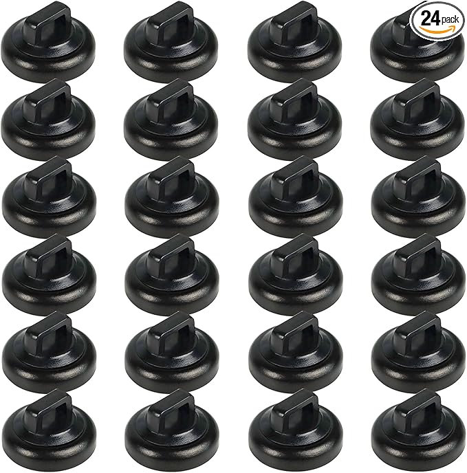CANAANIN Magnet Zip Tie Mount Magnetic Zip Ties Mount Clips Base Holder Strong Multipurpose Wire Cable Holder Mount Wire Clips Management for Home Office Marine Electrical Wiring (Black, 24 Piece)
