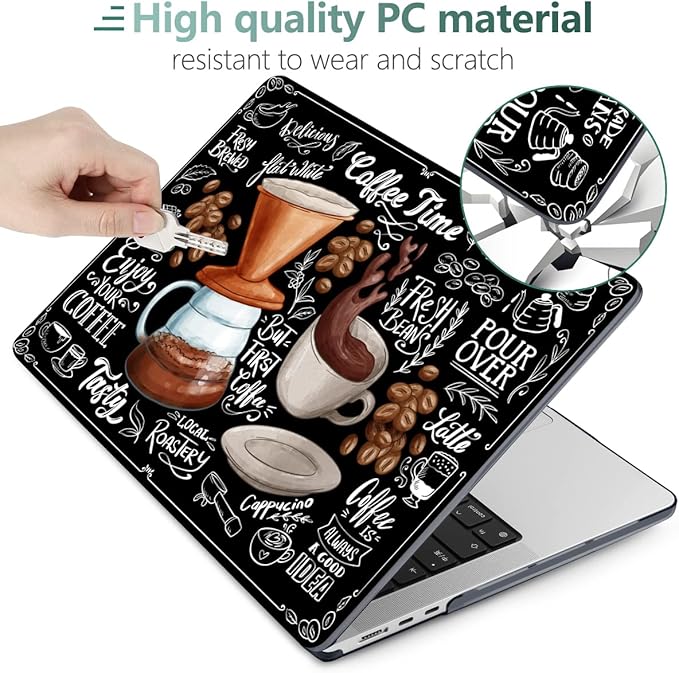 MEEgoodo Case for M5/M4/M3/M2 MacBook Air 13 inch Case 2026 2025 2024 2022, Fit Model A3449/A3240/A3113/A2681, Laptop Hard Shell Compatible with MacBook Air 13.6-inch, Coffee