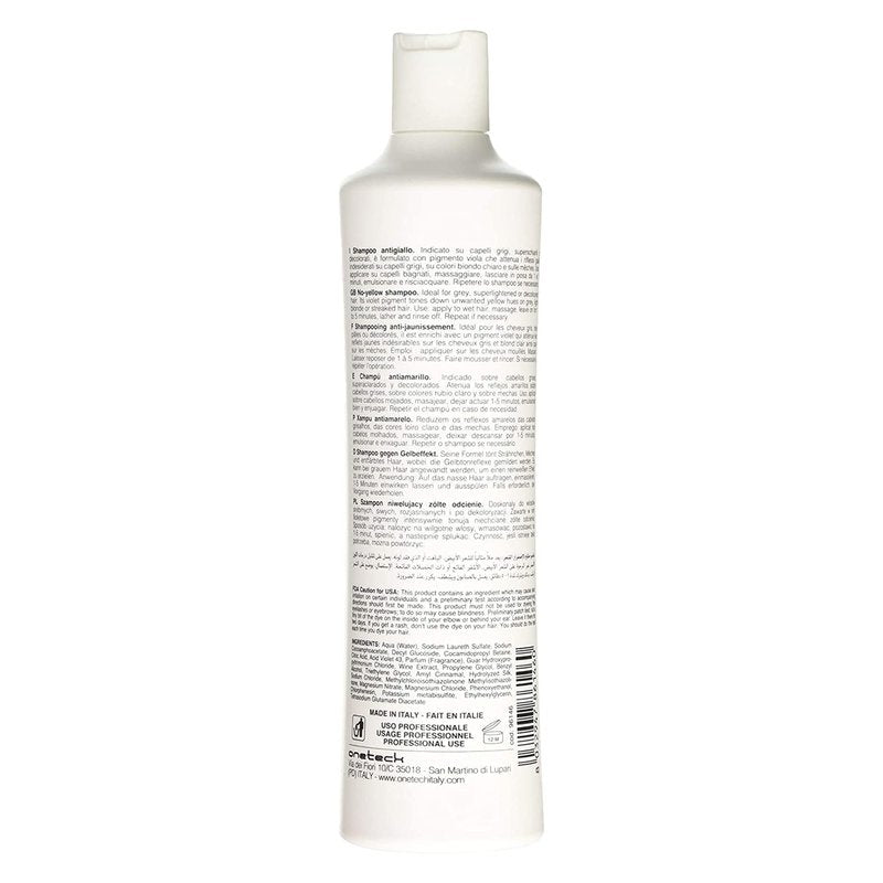 Fanola No Yellow Shampoo & Mask 11.8 oz / 2pk - Purple Anti-Brass Toner for Blonde, Silver, Gray & Highlighted Hair - Color Depositing Mask to Remove Brassiness from Bleached Locks
