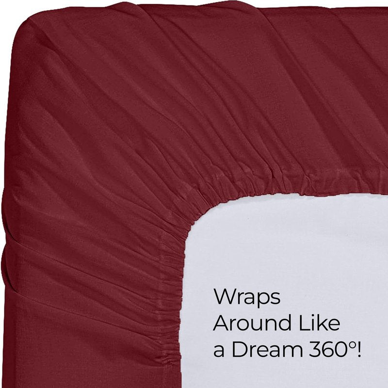 Utopia Bedding Full Fitted Sheet - Bottom Sheet - Deep Pocket - Soft Microfiber - Shrinkage and Fade Resistant - Easy Care -1 Fitted Sheet Only (Red Burgundy)