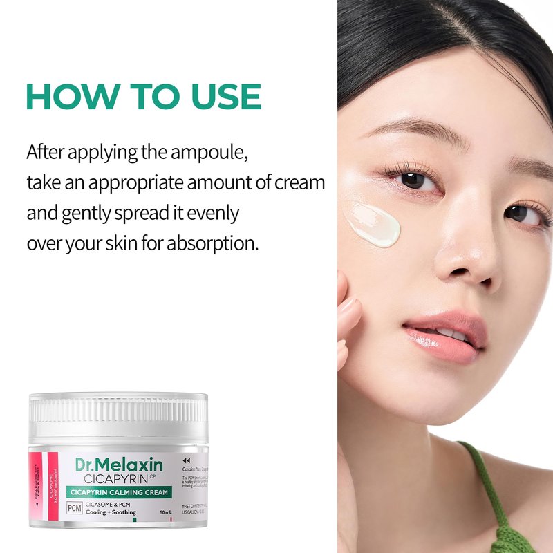 Dr. Melaxin Cicapilin Calming Cream, 1.7 fl oz (50 ml), Cooling Trouble Niacinamide, Aperica Leaf Extract, Moisturizing Cream, Moisture Moisturizing Care, Korean Skin Care, Korean Cosmetics'