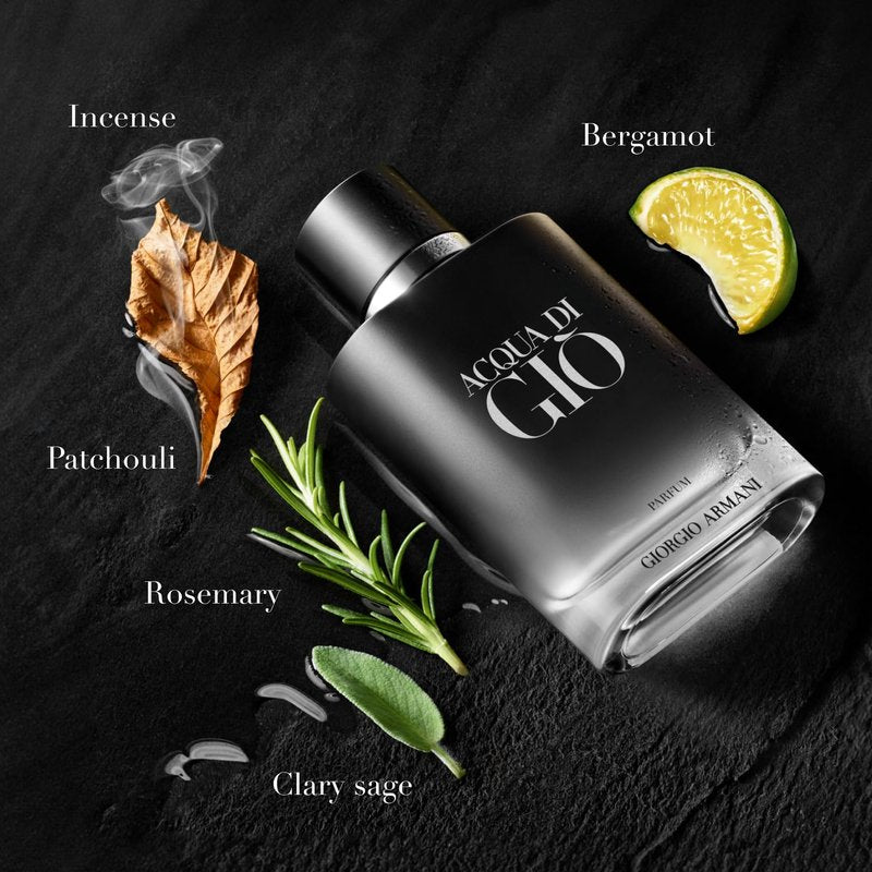 Armani Beauty – Acqua di Giò – Parfum – Cologne for Men – Fresh & Woody Men’s Fragrance – Bergamot, Ginger, Marine, Geranium, Rosemary, Clary Sage, Patchouli, Incense Notes - 1.6 Fl Oz