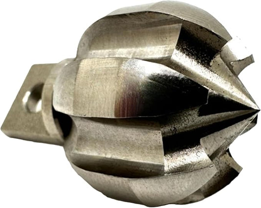 2” Flow Fixer Drain Cleaner Plumbing Snake Cutter Head for 2-1/2" - 3" Pipes, Clears & Scrapes Pipe Inner Walls, Fits 5/8” & 3/4" Cables, for Commercial & Residential Use
