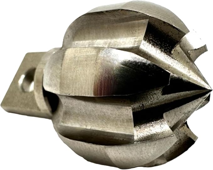 1.2” Flow Fixer Drain Cleaner Plumbing Snake Cutter Head for 1-1/2" - 3" Pipes, Clears & Scrapes Pipe Inner Walls, Fits 3/8”, 1/2" or 9/16” Cables, for Commercial & Residential Use