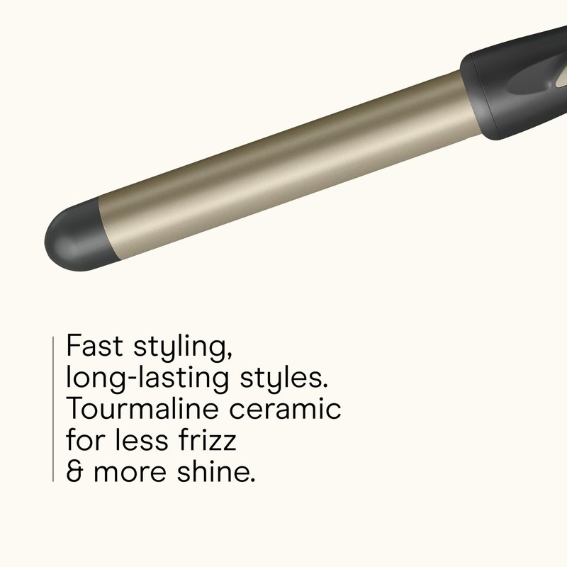 INFINITIPRO BY CONAIR Tourmaline Ceramic 1-Inch Curling Wand, 1-Inch Barrel Produces Flawless Waves, Hair Wand for Use on Short, Medium, and Long Hair, Dark Gray