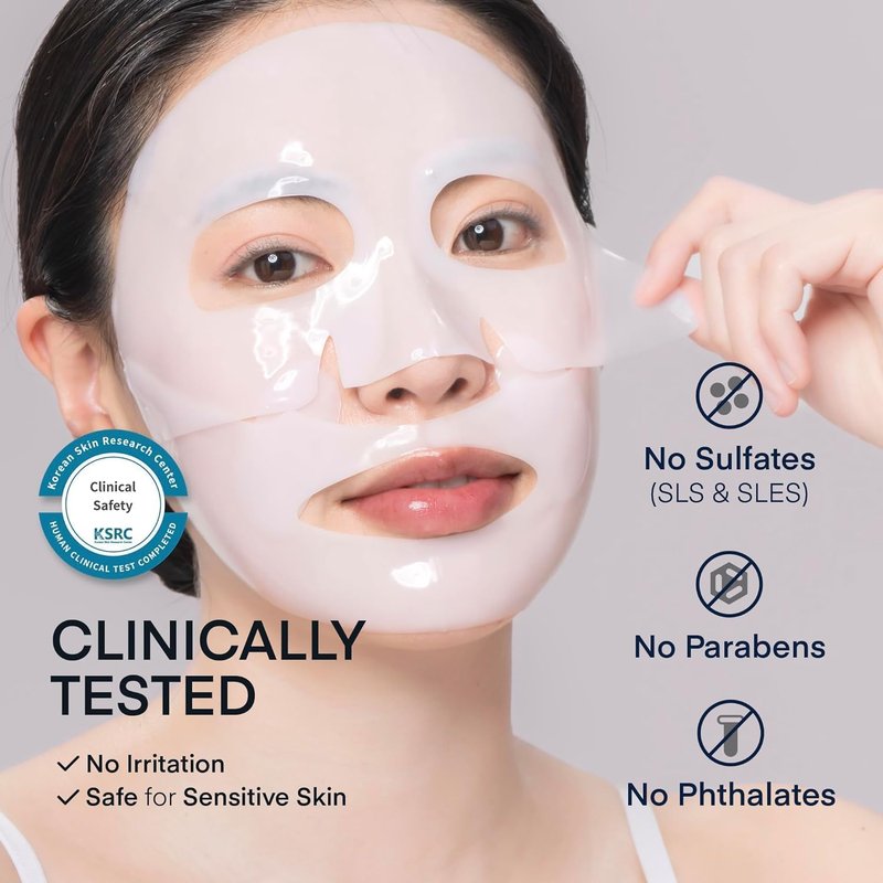 Terez & Honor Collagen Face Mask 4-Pack & Eye Patches 60 Pcs Hydrogel Set - Korean Self Care for Wrinkles, Fine Lines, Pores, Elasticity, Eye Puffiness, Dark Circles - Deep Hydrating, Firming, Glowing
