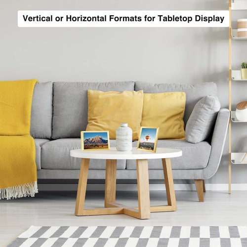 JCJMY 9x12 Picture Frame Gold for Wall Hanging, Wall Mounting Horizontally or Vertically, 9 x 12 Wall Gallery Poster Photo Frame with Durable Shatter Resistant Plexiglass, Gold