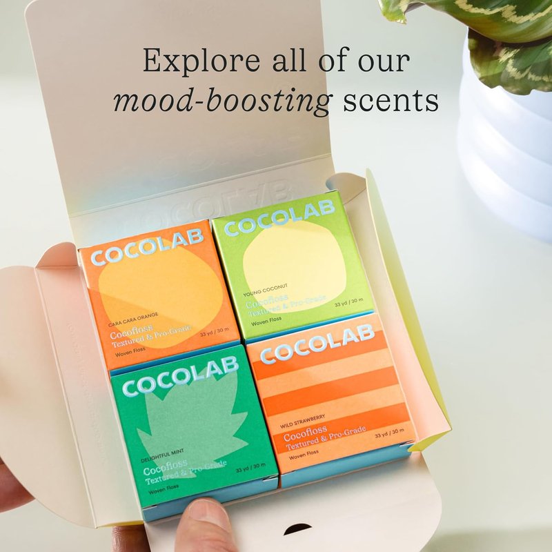 Cocofloss Expanding Woven Dental Floss Refill - Waxed Mint Tooth Floss for Daily Oral Care | Vegan, 3 Pack