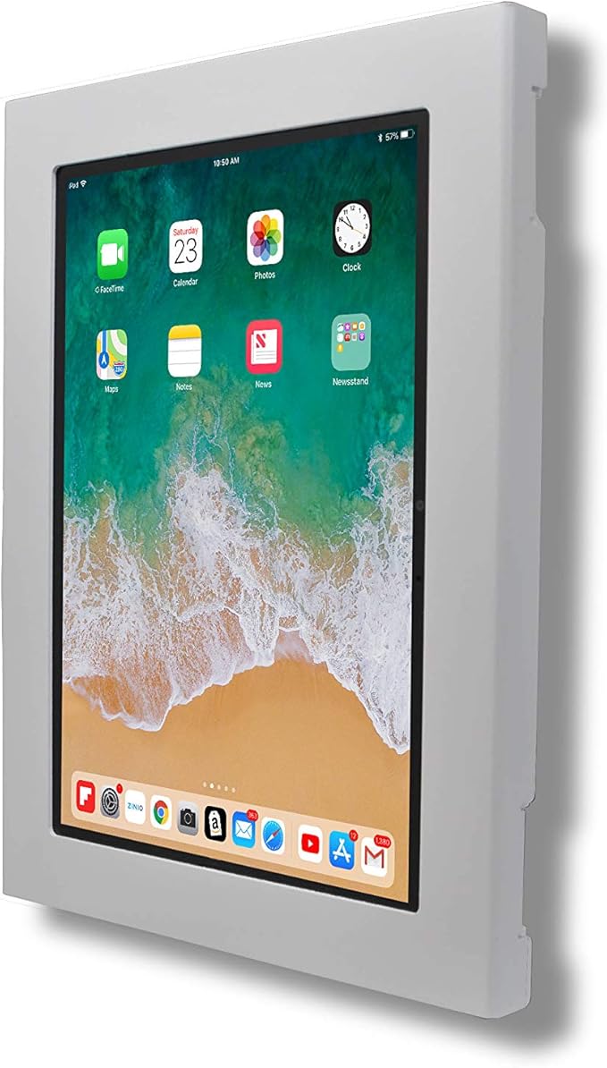 TABcare Locking Security Metal Case for Apple iPad Pro 11" 2024/2025 M4/M5 for Kiosk, POS, Store, Show Display (White)