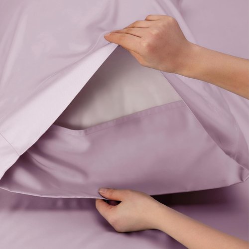 Bedsure Cooling Bed Sheets - Breathable Rayon from Bamboo | Full Size, Deep Pocket, Lavender
