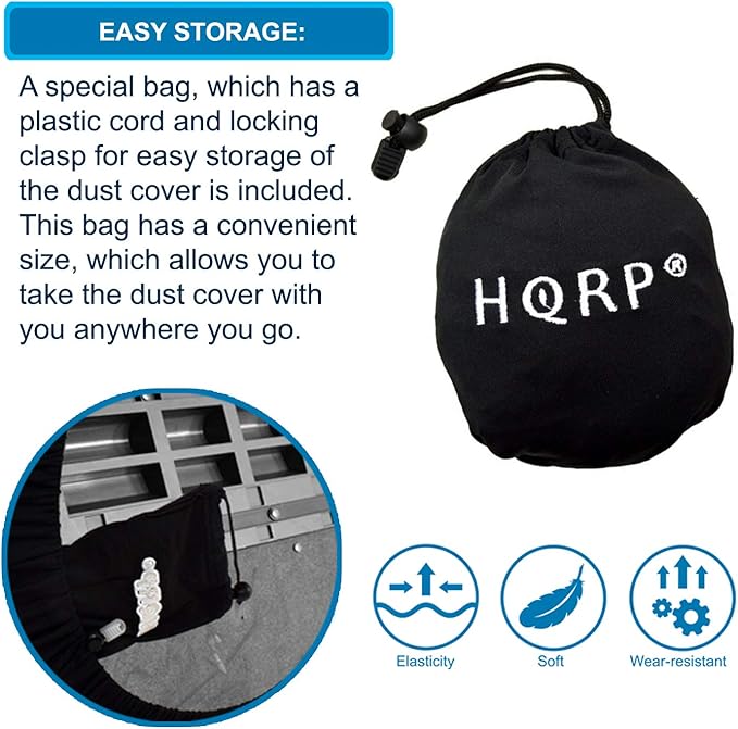 HQRP Elastic Dust Cover - Spandex Stretch Protector, Locking Clasp - 61-76 Key Digital Piano - compatible with Casio LK-265 LK-280 WK-6600 WK-7600 WK-245 - Storage Bag