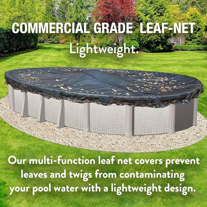 Doheny’s Professional Grade Leaf Nets for Above Ground Pools – 24' Round – Makes Clean-Ups Fast – Lightweight, Versatile & Durable – Keeps Leaves Out