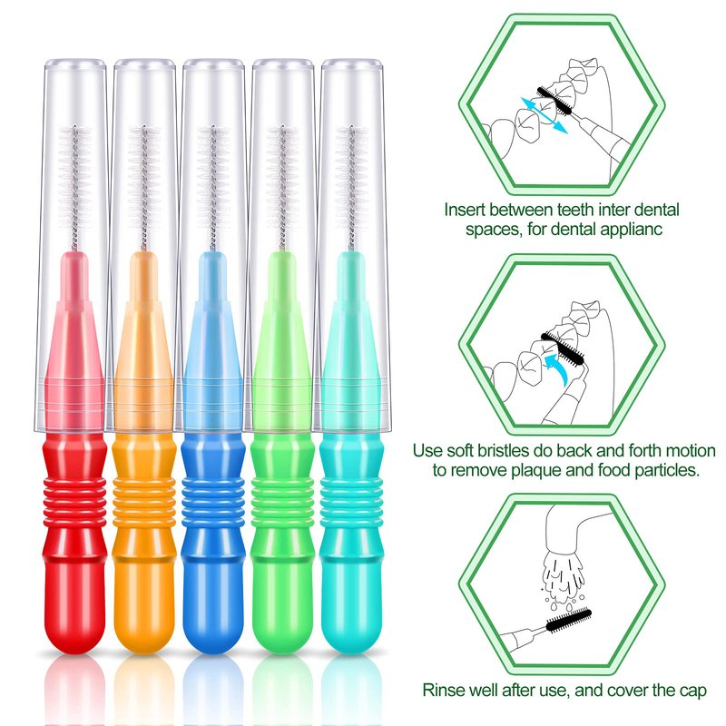 Patelai 350 Pieces Interdental Brush Tooth Floss Tooth Cleaning Tool Toothpick Dental Flossing Head Oral Flosser Refill Dental Flosser Toothpick Cleaners