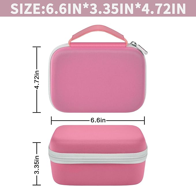 Boobowl Case Compatible with Phomemo M110 Label Maker - Portable Mini Bluetooth Thermal Label Maker Carrying Storage Bag for Printer Labels, USB Cable and Accessories - Pink (Box Only)