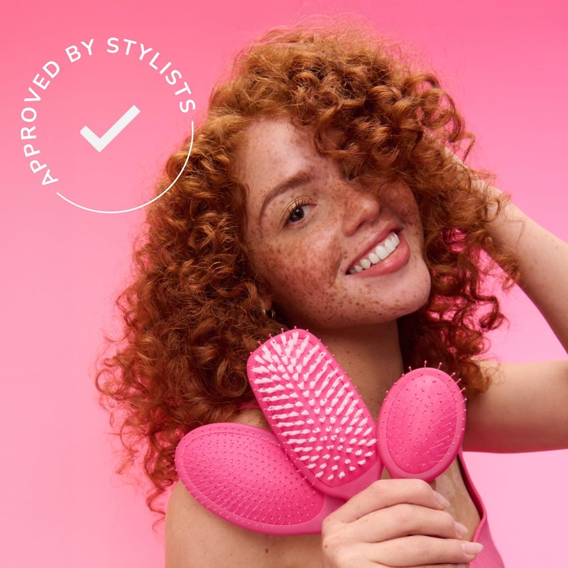 Wet Brush Mini Detangler Hair Brush, Elemental Blue, Detangling Travel Hairbrush, Ultra-Soft IntelliFlex Bristles Glide Through Tangles with Ease, Pain-Free, All Hair Types