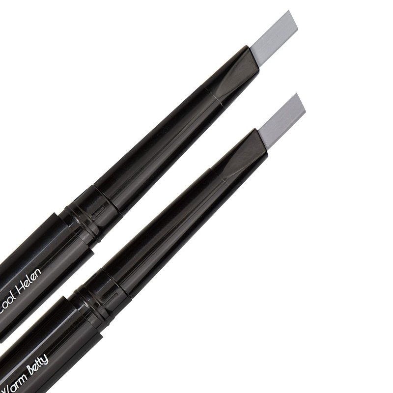 Eyebrow Pencils 4-Pack Bundle - Light & Medium Gray, Waterproof Double-Ended with Spoolie Brush