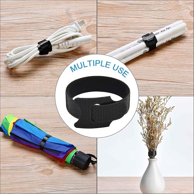 HMROPE 60PCS Fastening Cable Ties Reusable