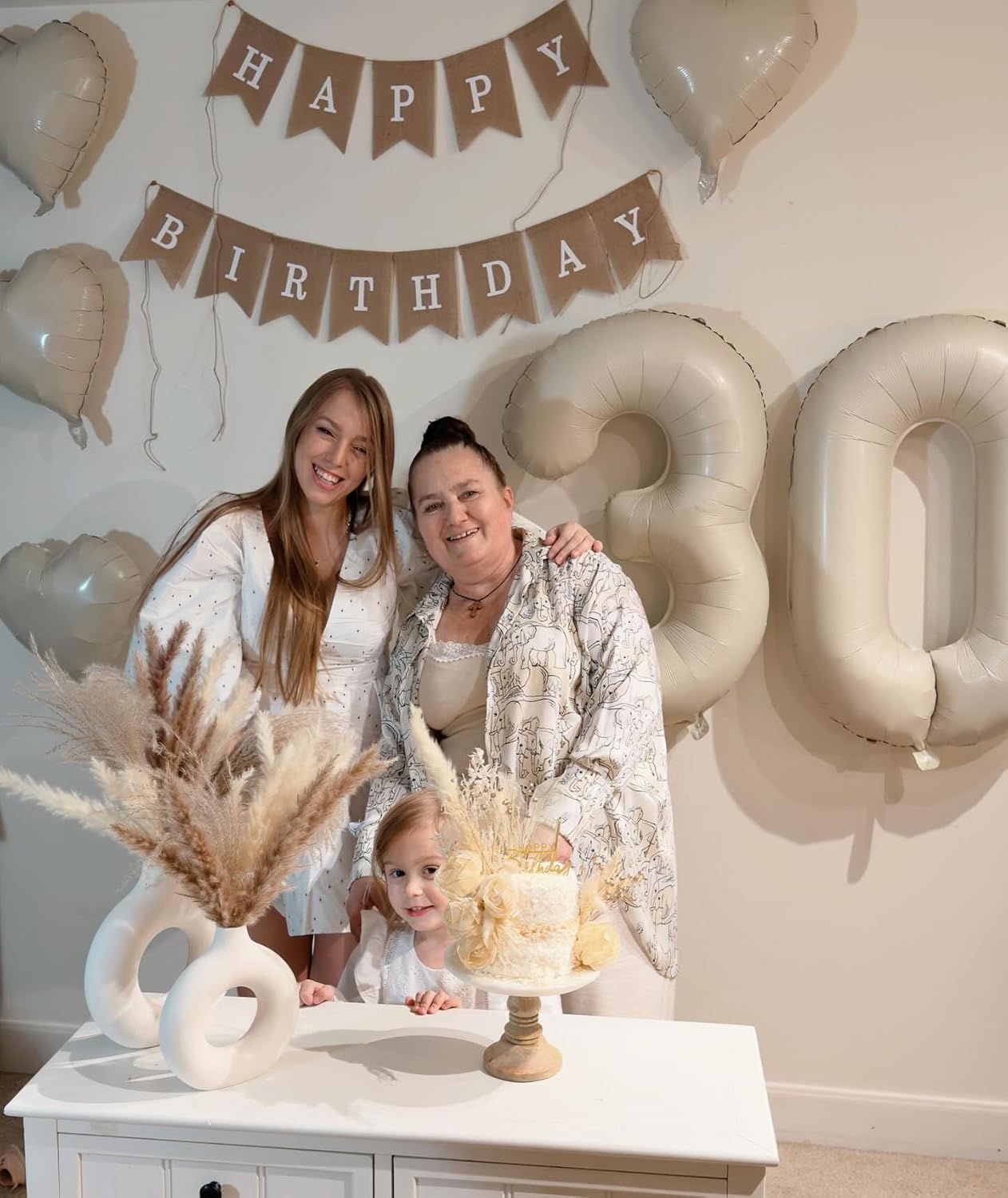 Regine Switzerland Cream Number Balloon - 40 Inch Birthday Decoration for Men & Women