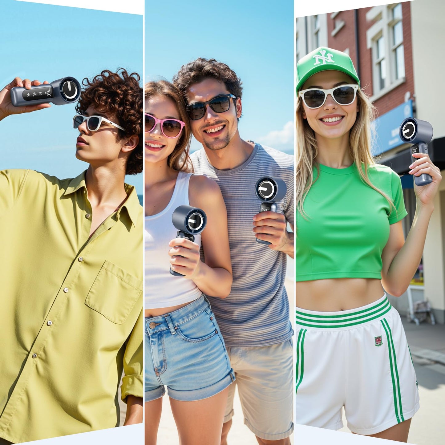 AGEYOU Portable Handheld Mini Fan,Speed(1-100) Adjustable Turbo Personal Fan,4000mAh Battery Rechargeable,AI Digital Display,Gifts for Women Men Camping Travel Summer Outdoor