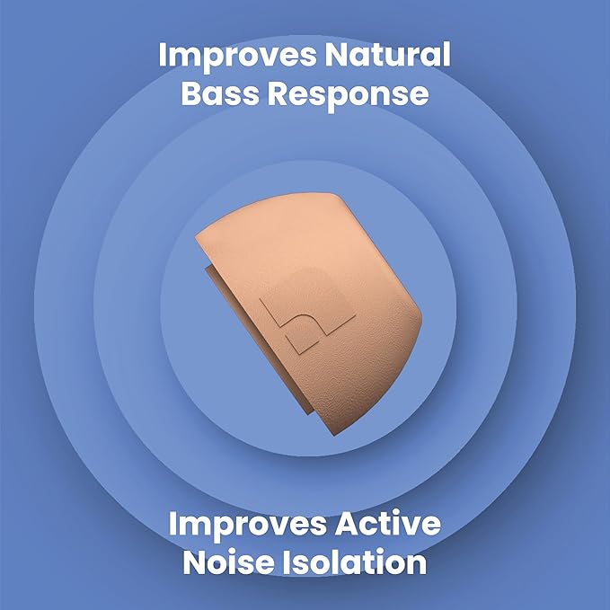 Foam Masters Ultra-Premium Memory Foam Ear Tips for AirPods Pro 1st & 2nd Gen | 3 Pairs | New Ver. | Secure Fit | Super Comfort | Better Noise Cancel | Replacement Buds (Small, Peach)